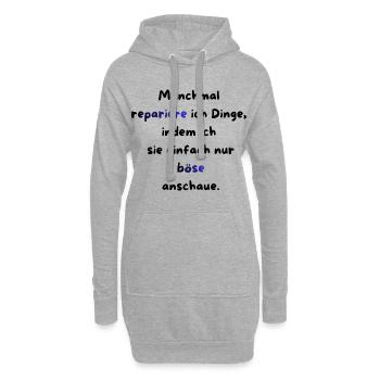 Instandhaltung T-Shirt Lustiges Geschenk Handwerk! - Hoodie-Kleid - Grau meliert - Vorne