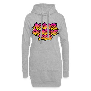Grundschule Abschluss 2026 Graffiti - Hoodie-Kleid - Grau meliert - Vorne