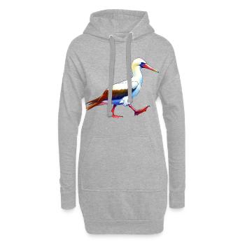 Nazca Tölpel Geschenk - Hoodie-Kleid - Grau meliert - Vorne