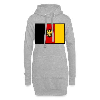 Drapeau de l’aigle NoirRedGold Shield - Sweat-shirt à capuche long Femme - gris chiné - Devant