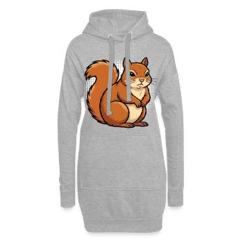 Écureuil Écureuil Écureuil Amoureux des rongeurs - Sweat-shirt à capuche long Femme - gris chiné - Devant