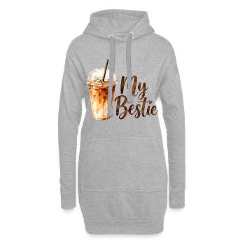 Meilleure Shirt Barista Café Glacé d’été - Sweat-shirt à capuche long Femme - gris chiné - Devant