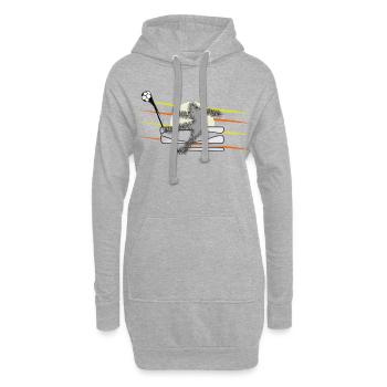 Joueurs de football - Sweat-shirt à capuche long Femme - gris chiné - Devant
