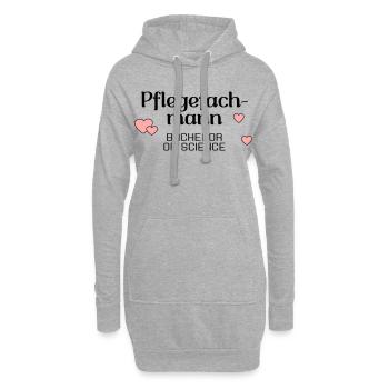 Pflegefachmann Studium Abschluss - Hoodie-Kleid - Grau meliert - Vorne