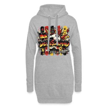 Deutschland Fußball Graffiti StreeArt - Hoodie-Kleid - Grau meliert - Vorne
