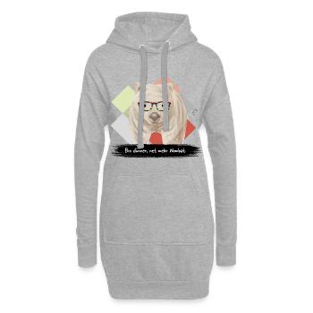 JvG Wombat "Bin dünner, net mehr Wombat." - Hoodie-Kleid - Grau meliert - Vorne