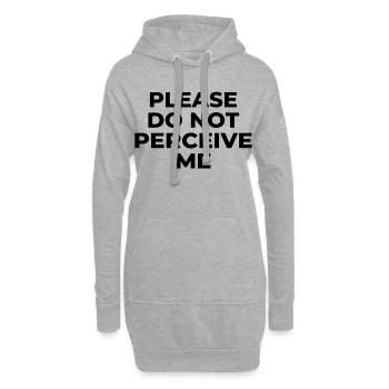 S’il vous plaît, ne me considérez pas comme un design humoristique introverti - Sweat-shirt à capuche long Femme - gris chiné - Devant