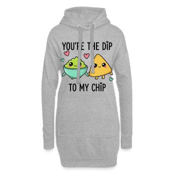 You Re The Dip Of My Chip - Hoodie-Kleid - Grau meliert - Vorne