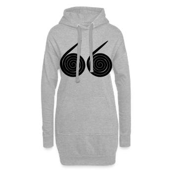 Escargots numéro 66 - Sweat-shirt à capuche long Femme - gris chiné - Devant