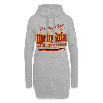 Ich brauch keinen Schiri - Hoodie-Kleid - Grau meliert - Vorne