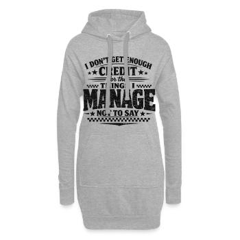 Choses que je parviens à ne pas dire : drôles - Sweat-shirt à capuche long Femme - gris chiné - Devant