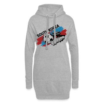 Südkorea Fußballtrikot Südkorea Fußball - Hoodie-Kleid - Grau meliert - Vorne