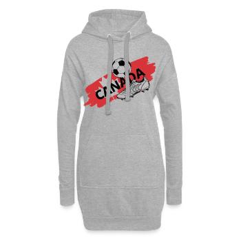 Canada Football Maillot Supporter Canada Soccer - Sweat-shirt à capuche long Femme - gris chiné - Devant