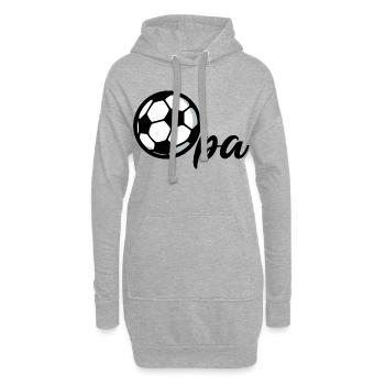 Fußball Opa - Hoodie-Kleid - Grau meliert - Vorne