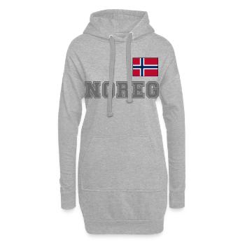 NORVÈGE - look maillot NOREG - drapeau sur la poitrine - Sweat-shirt à capuche long Femme - gris chiné - Devant