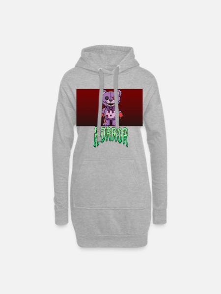 Teddy bear from the horror movie - Hoodie Dress - heather grey