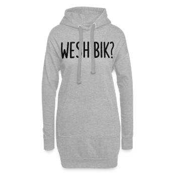 Wesh Bik Humour Arabe - Sweat-shirt à capuche long Femme - gris chiné - Devant