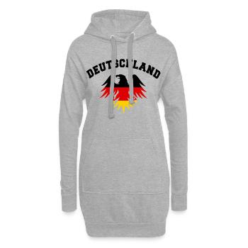 DEUTSCHLAND GERMANY EUROPA DEUTSCHE SPORT FAN - Hoodie-Kleid - Grau meliert - Vorne