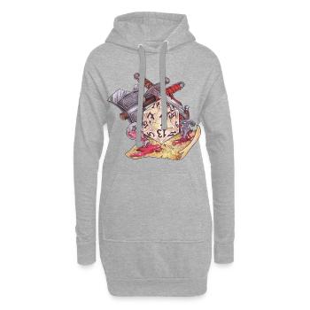 Échec du cadeau de dés D20 sur table de jeu de rôle - Sweat-shirt à capuche long Femme - gris chiné - Devant