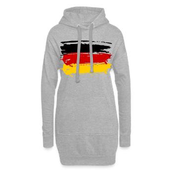 ALLEMAGNE ALLEMAGNE EUROPE FAN DE SPORT ALLEMAND - Sweat-shirt à capuche long Femme - gris chiné - Devant
