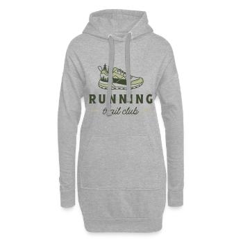 Lauf-Trail-Club-Berglauf - Hoodie-Kleid - Grau meliert - Vorne