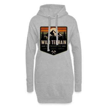 Wild Terrain Outdoor Design - Hoodie-Kleid - Grau meliert - Vorne