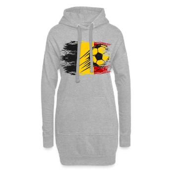 Flag football belge utilisé - Sweat-shirt à capuche long Femme - gris chiné - Devant
