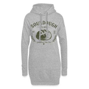 Sourdough Club - Sauerteigbrot - Hoodie-Kleid - Grau meliert - Vorne