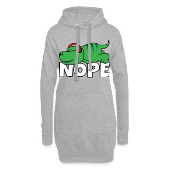 T-Rex paresseux non Pas aujourd’hui fan de dinosaures paresseux - Sweat-shirt à capuche long Femme - gris chiné - Devant
