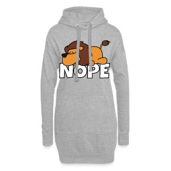 Fauler Löwe Nope Not Today Faulpelz Safari Afrika - Hoodie-Kleid - Grau meliert - Vorne