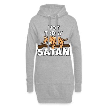Léopard paresseux Pas aujourd’hui Satan Afrique paresseuse - Sweat-shirt à capuche long Femme - gris chiné - Devant