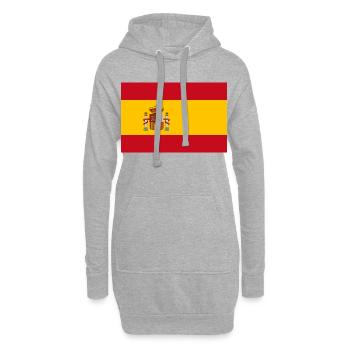 ESPAGNE ESPAGNE EUROPE FAN DE SPORT ESPAGNOL - Sweat-shirt à capuche long Femme - gris chiné - Devant
