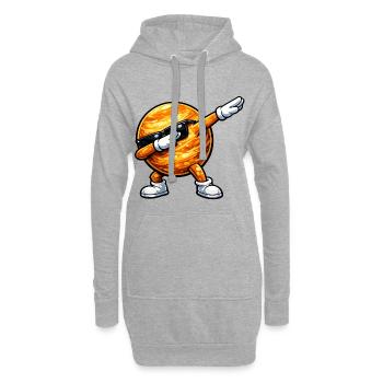 Tamponnage de Vénus - Sweat-shirt à capuche long Femme - gris chiné - Devant