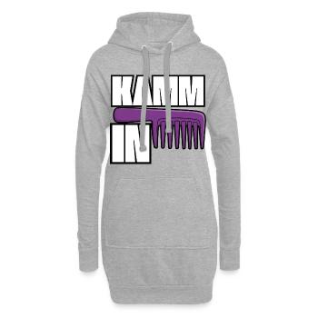 Kamm In Frisösen Stile - Hoodie-Kleid - Grau meliert - Vorne