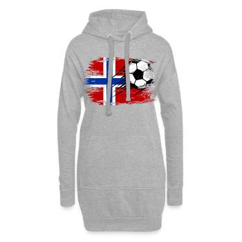 Flag football norvégien utilisé - Sweat-shirt à capuche long Femme - gris chiné - Devant