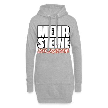 Mehr Klemmbausteine Ich Brauche Typo Statement - Hoodie-Kleid - Grau meliert - Vorne