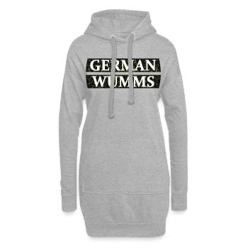 German Wumms - Sweat-shirt à capuche long Femme - gris chiné - Devant