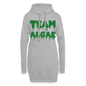 Team Algae - politisches Statement - Hoodie-Kleid - Grau meliert - Vorne