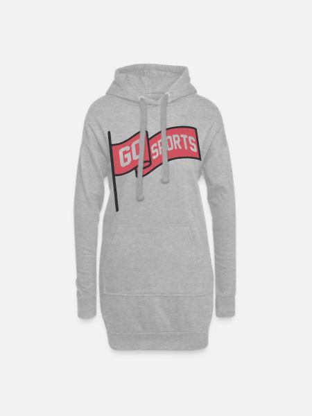 Go Sports Flag Emblem - Hoodie Dress - heather grey