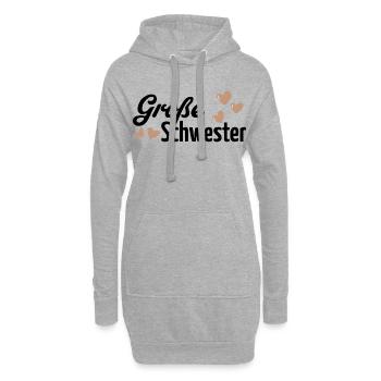 große Schwester - Hoodie Dress - heather grey - Front