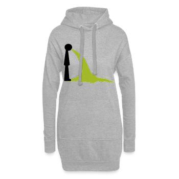 Eskalation Shirt – Lustiges Party Motiv - Hoodie-Kleid - Grau meliert - Vorne