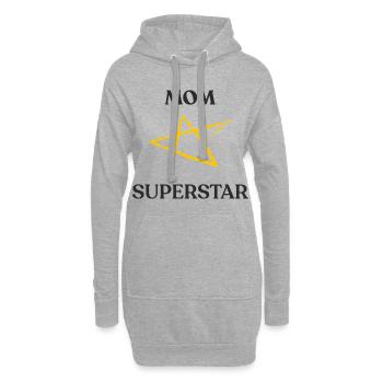 Mama SUPERSTAR - Hoodie-Kleid - Grau meliert - Vorne