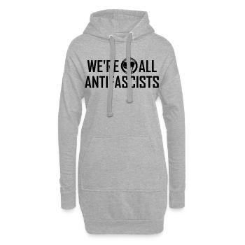 NOUS SOMMES TOUS ANTIFASCISTES Noirs - Sweat-shirt à capuche long Femme - gris chiné - Devant