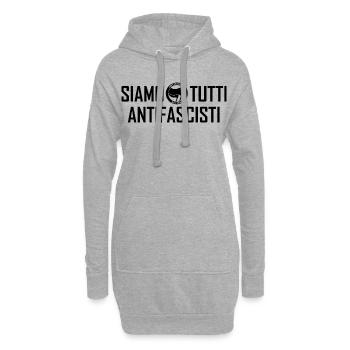 SIAMO TUTTI ANTIFASCISTI black - Hoodie-Kleid - Grau meliert - Vorne