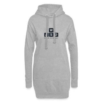Gaming Tastatur Dinge, die mich Bewegen WASD - Hoodie-Kleid - Grau meliert - Vorne