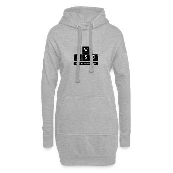 Gaming Tastatur Dinge, die mich Bewegen WASD - Hoodie-Kleid - Grau meliert - Vorne