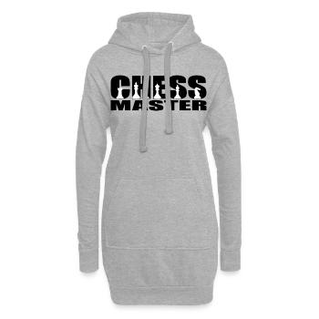 Maître d’échecs - Sweat-shirt à capuche long Femme - gris chiné - Devant