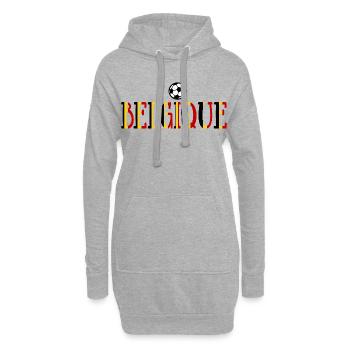 Belgique Football - Sweat-shirt à capuche long Femme - gris chiné - Devant