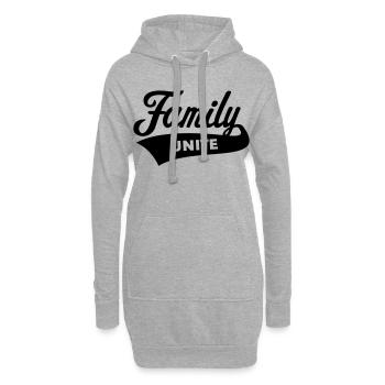 Famille unie (Équipe / Équipe / Noir) - Sweat-shirt à capuche long Femme - gris chiné - Devant