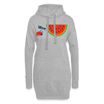 Ladybug amazed by melon - Hoodie Dress - heather grey - Front